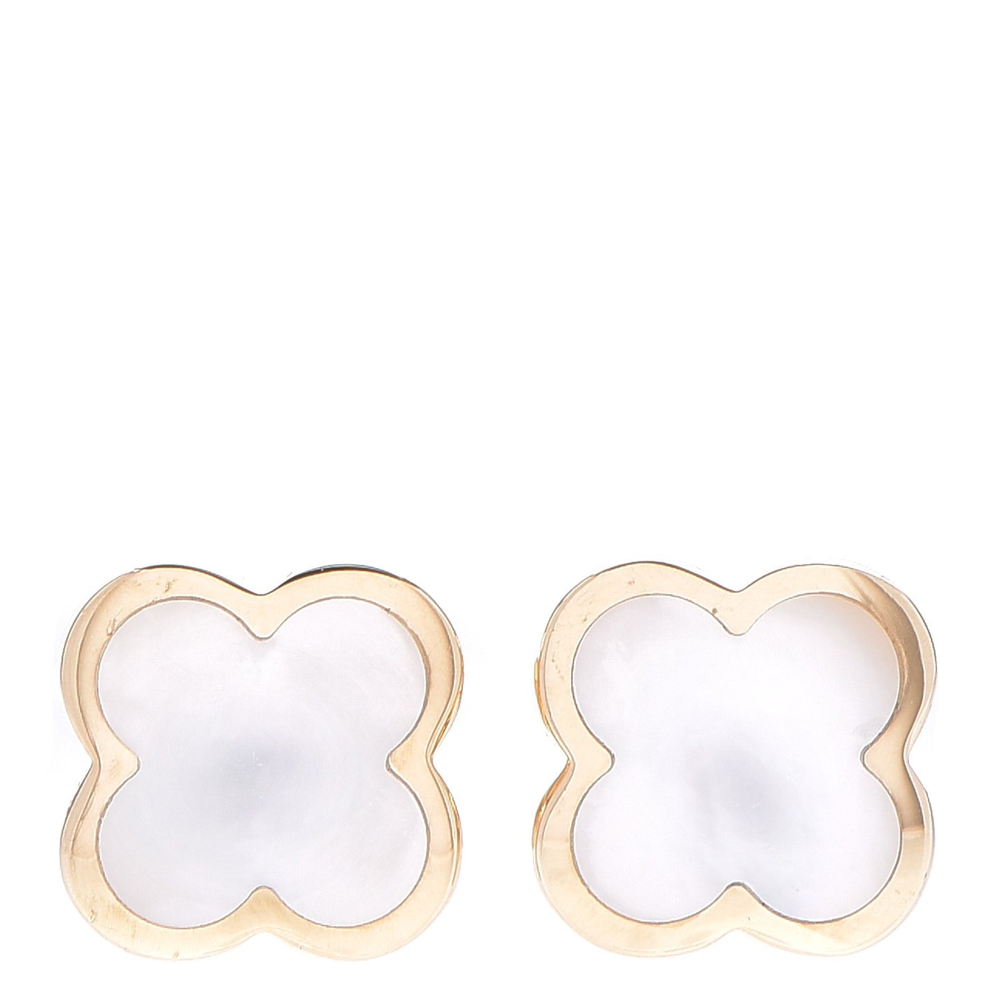 18K Yellow Gold Mother of Pearl Pure Alhambra Earrings