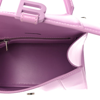 Balenciaga Shiny Box Calfskin Tonal B Small Hourglass Top Handle Bag Lilac 5 of 10
