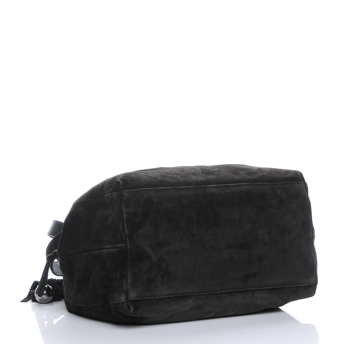 Suede CC Tassel Shoulder Bag Black