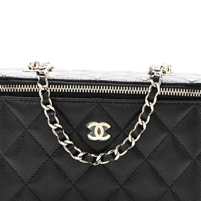 Chanel Caviar Quilted Small Vanity Case With Chain Black 8 of 10