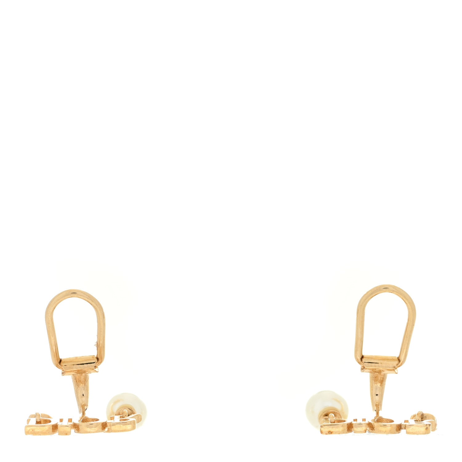 Christian Dior Pearl Crystal Dio(r)evolution Star Clip On Earrings Gold 3 of 3