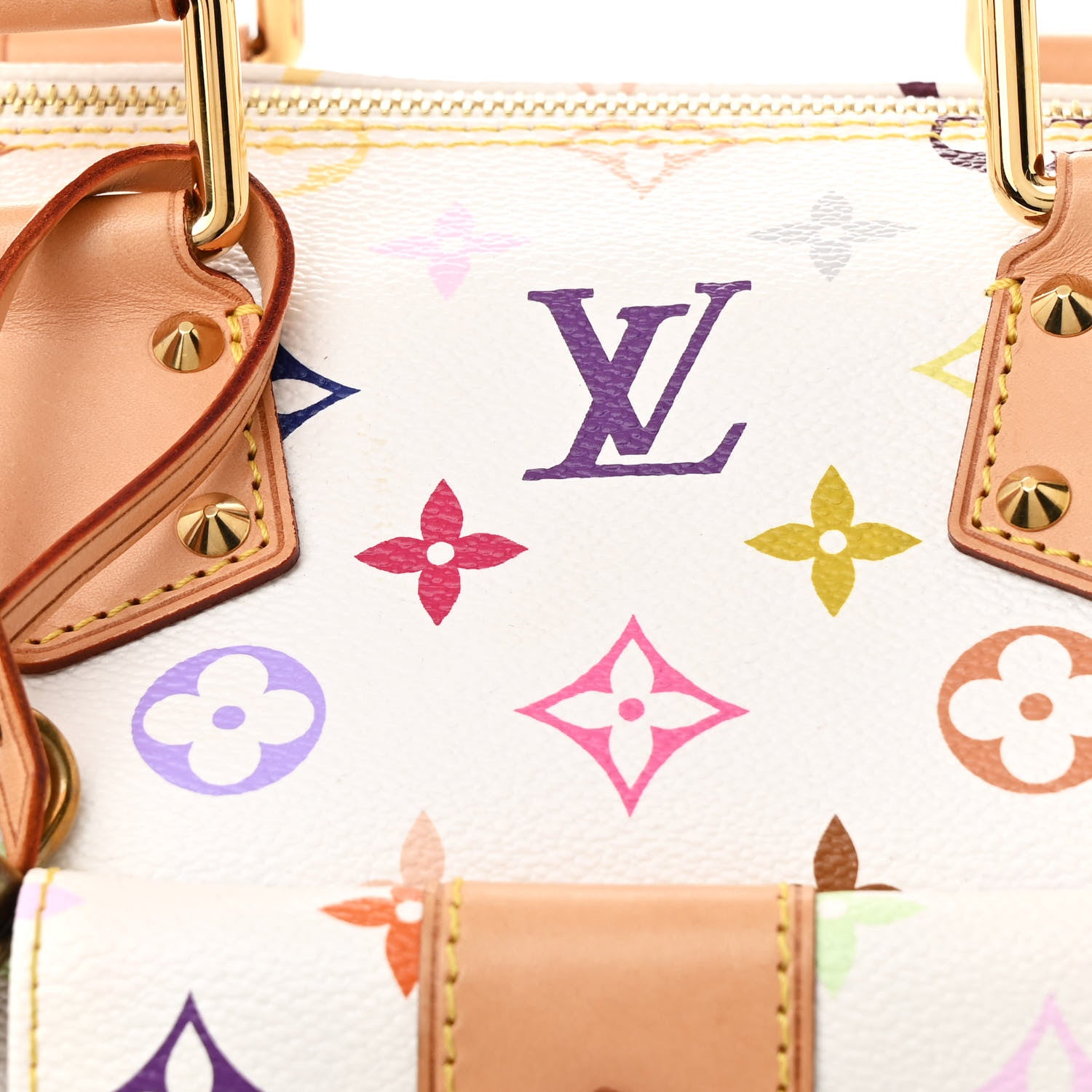 Louis Vuitton Monogram Multicolor Speedy 40 White 7 of 11