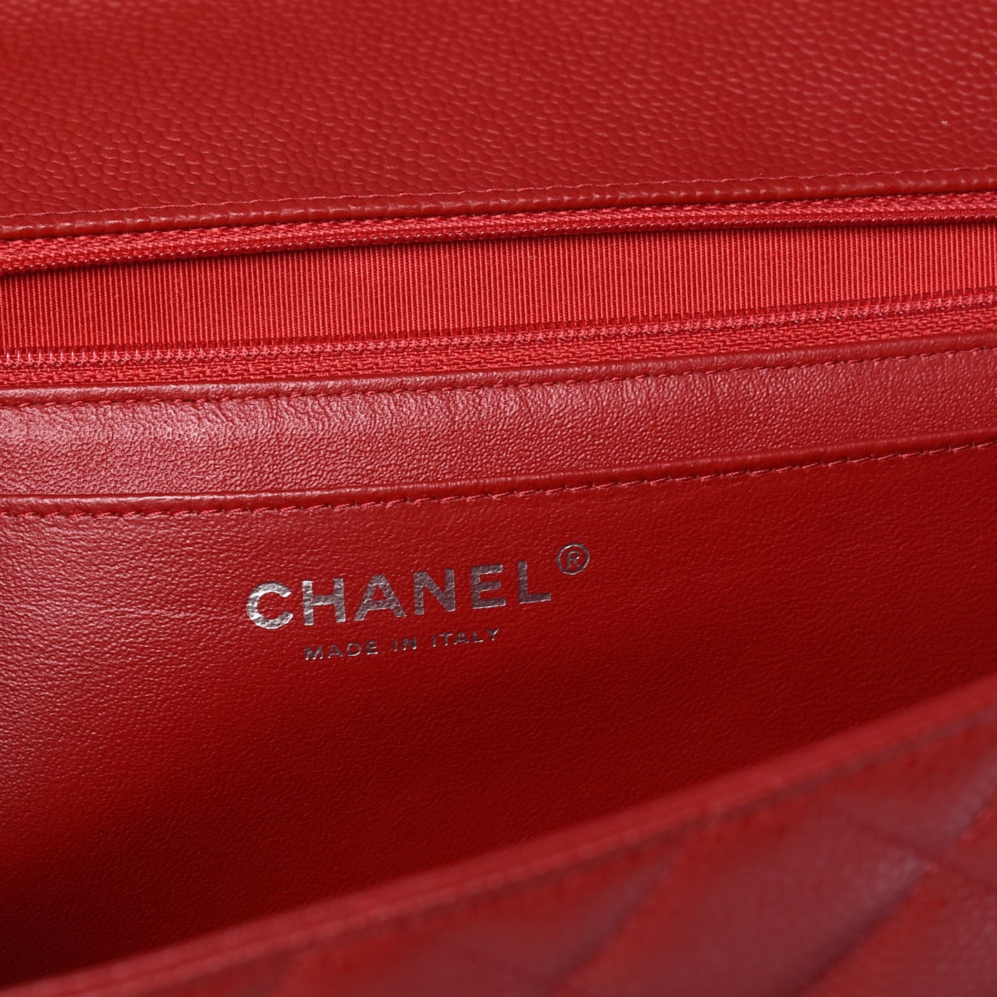 Caviar Quilted Maxi Single Flap Red