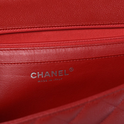 Chanel Caviar Quilted Maxi Single Flap Red 6 of 10