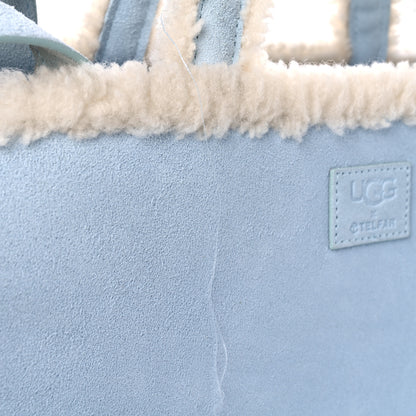 Telfar X UGG Suede Shearling Medium Shopping Bag Blue 11 of 11