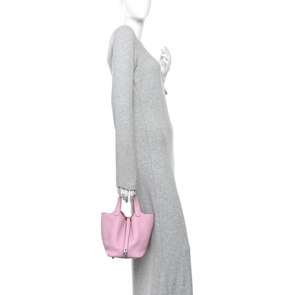 Hermes Taurillon Clemence Picotin Lock 18 PM Mauve Sylvestre 2 of 10