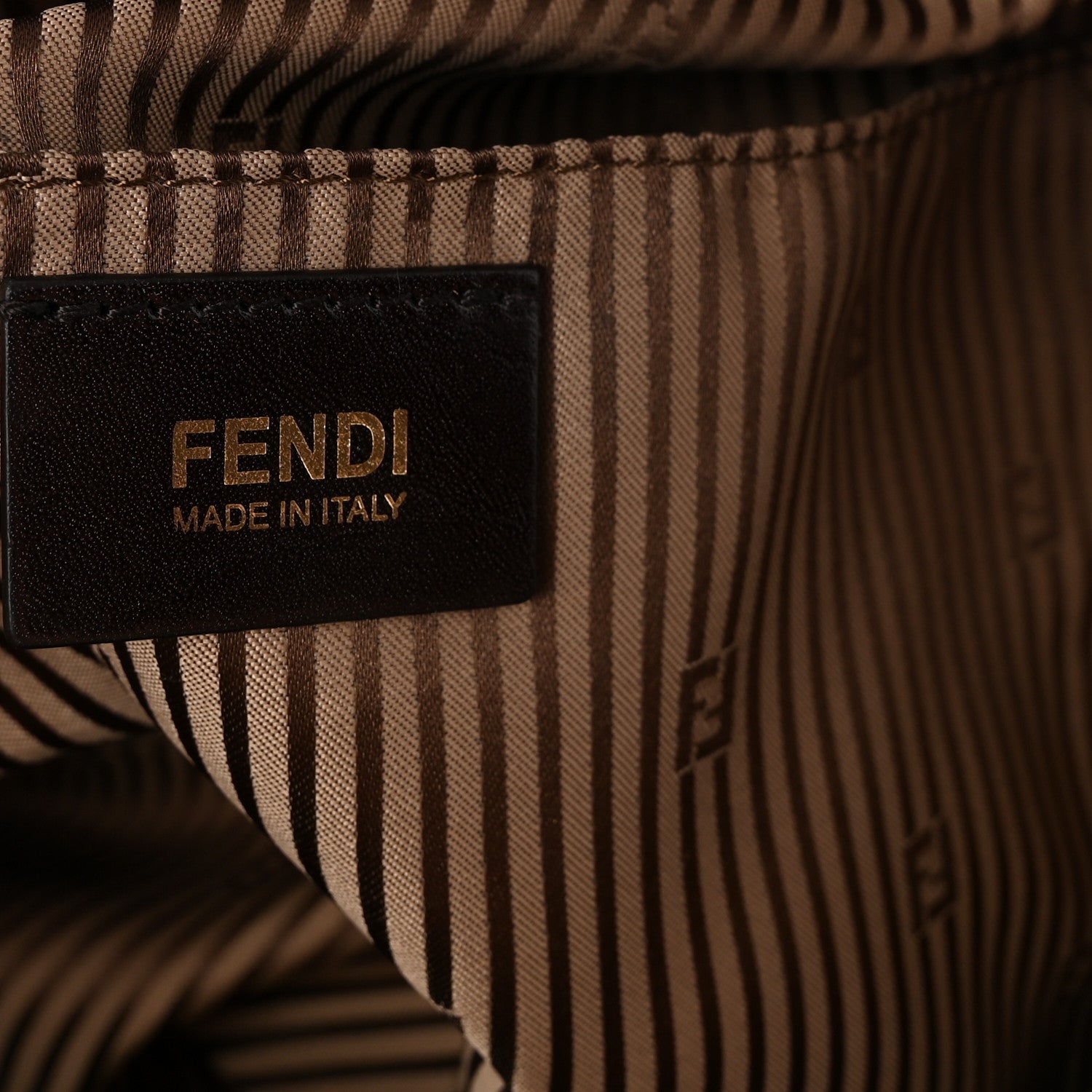 Fendi Calfskin Large Chameleon Tote Cognac Camel Black 6 of 10