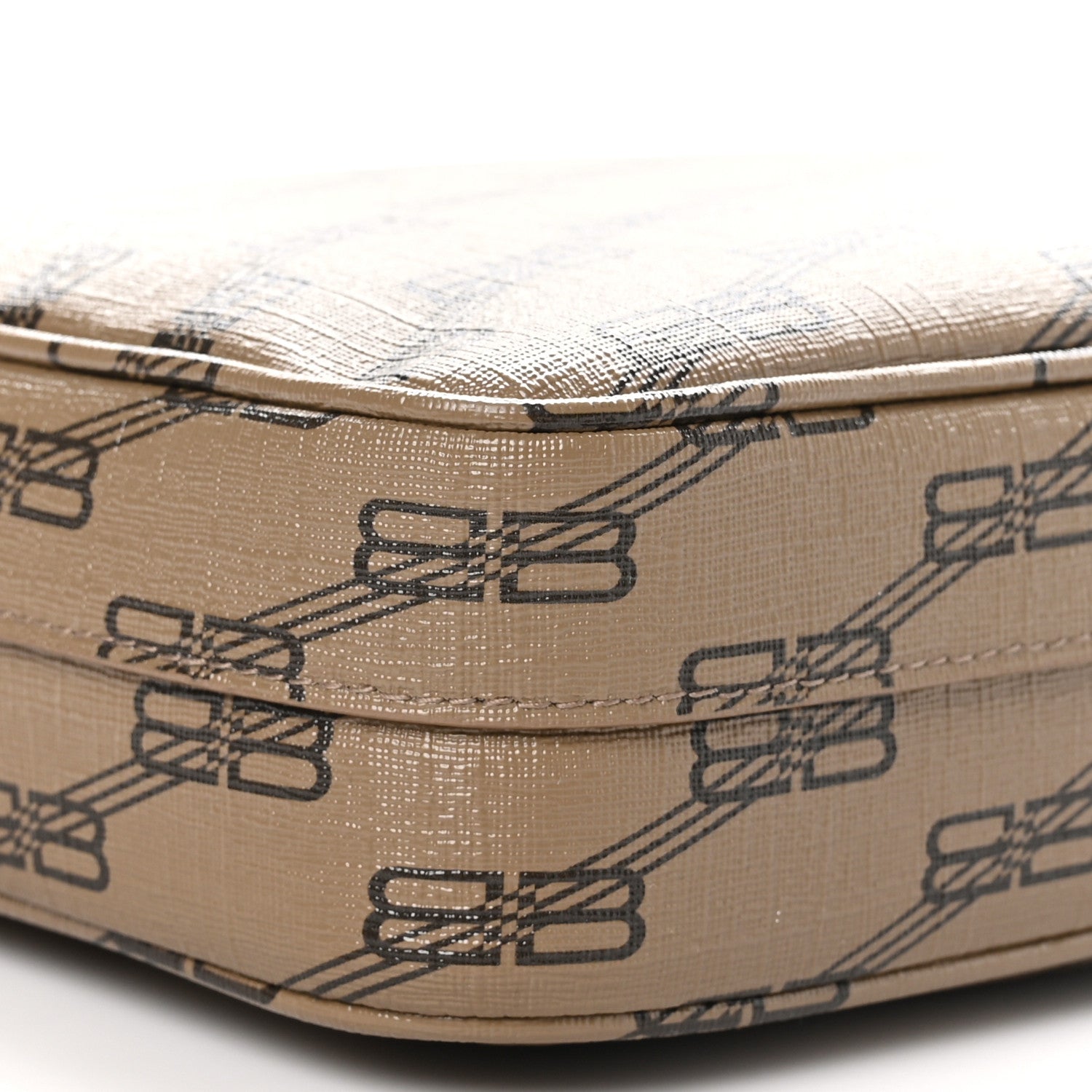 Balenciaga Coated Canvas BB Monogram Medium Signature Camera Bag Beige Brown 8 of 9