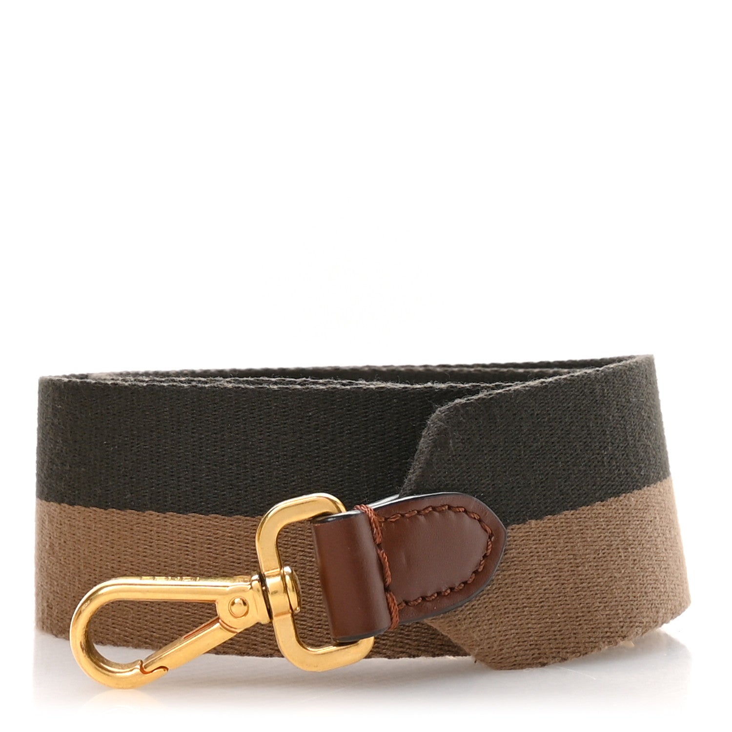 Fendi Canvas Vitello King Bi-Color Baguette Strap Beige 1 of 5