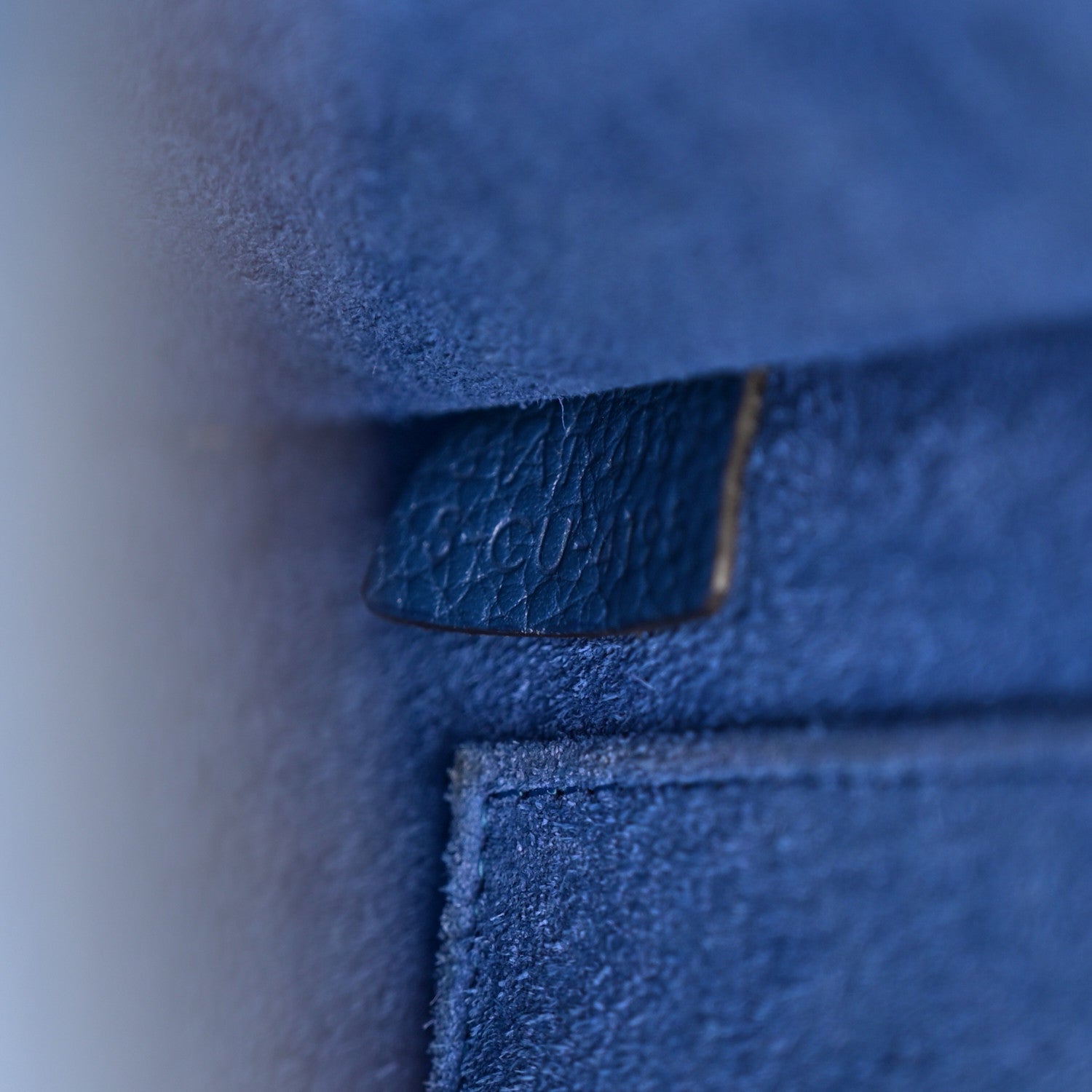 Celine Drummed Calfskin Nano Luggage Indigo 7 of 16