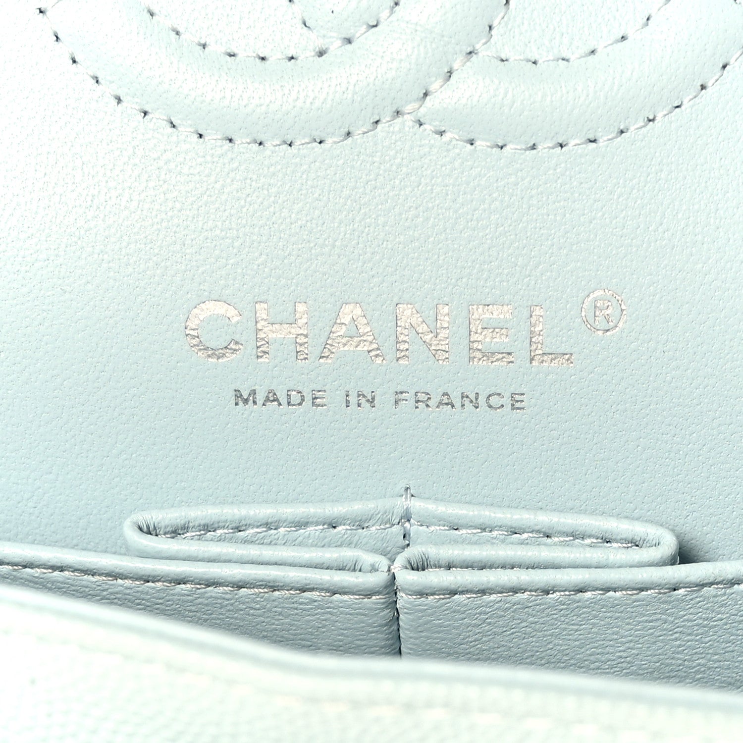 Chanel Caviar Quilted Small Double Flap Light Blue 6 of 9