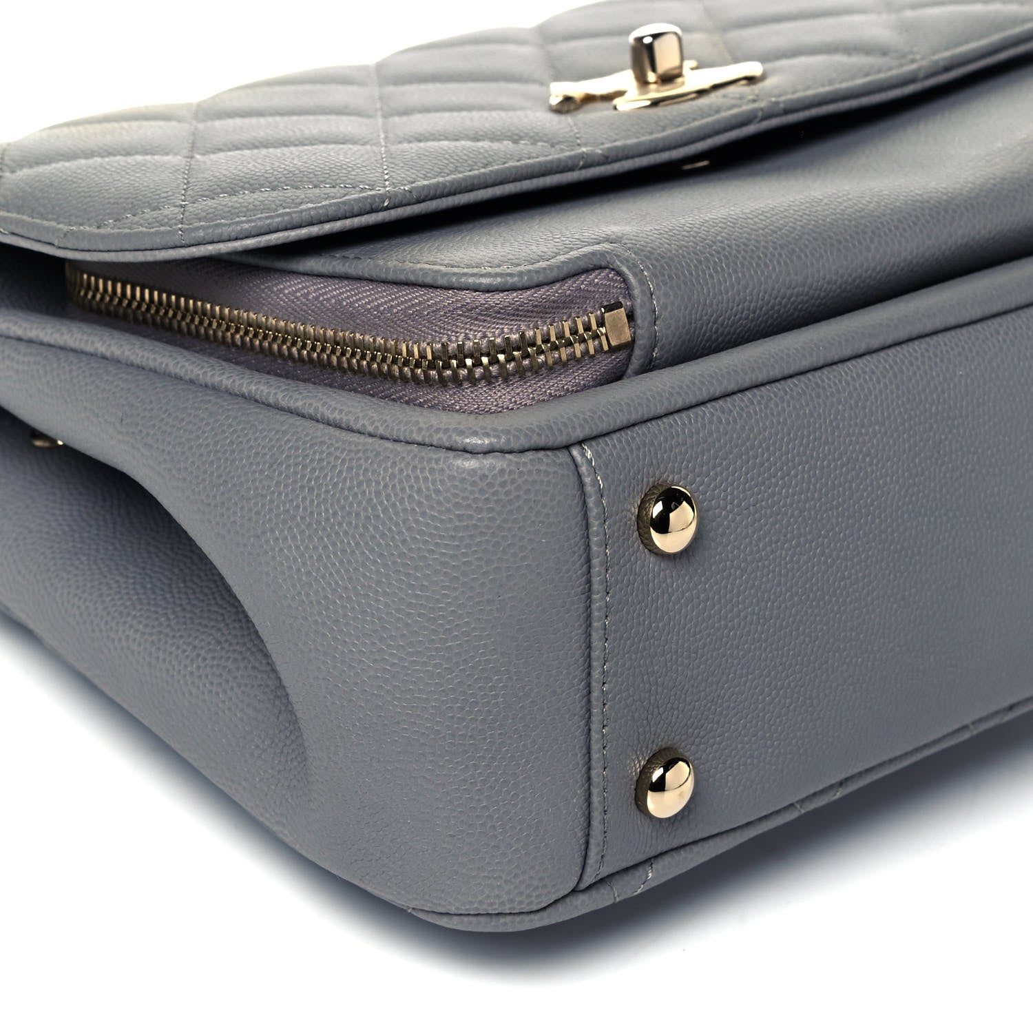 Chanel Caviar Quilted Medium Business Affinity Flap Grey 8 of 9