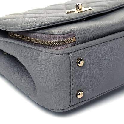 Chanel Caviar Quilted Medium Business Affinity Flap Grey 8 of 9