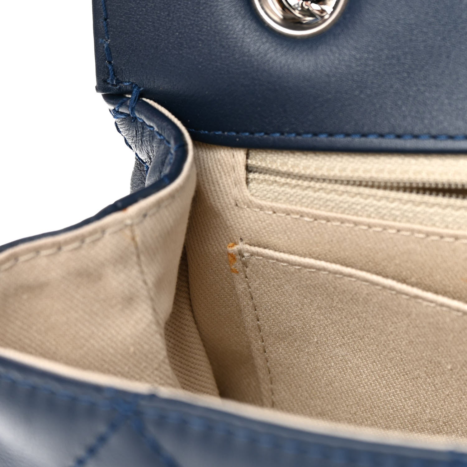 Chanel Calfskin Quilted In The Business Flap Dark Blue 11 of 12