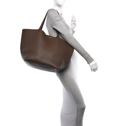 The Row Grained Calfskin Park Tote XL Dark Taupe 3 of 13