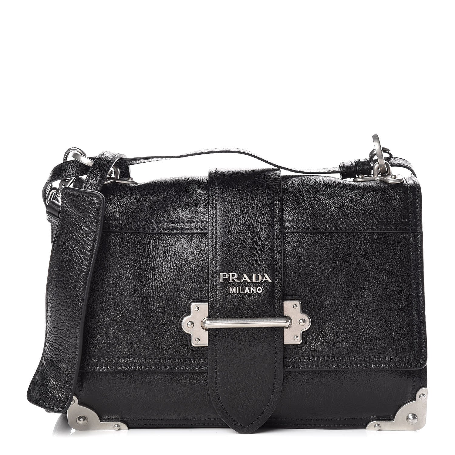 Prada Glace Calf Large Soft Cahier Bag Black Astrale 1 of 11