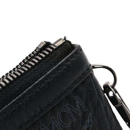 MCM Visetos Liz Shopper Tote Pouch Black 10 of 10