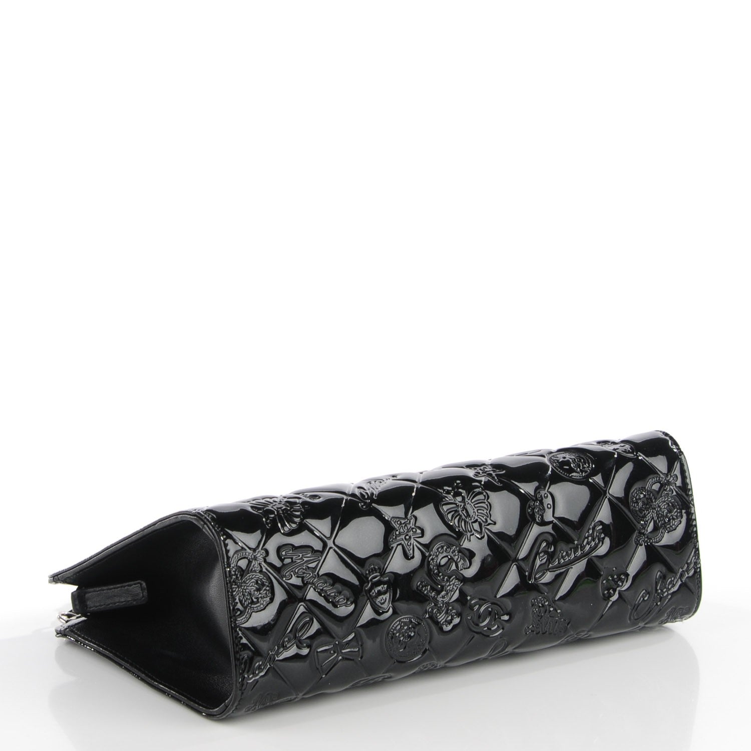 Chanel Patent Calfskin Lucky Symbols Pochette Black 4 of 7