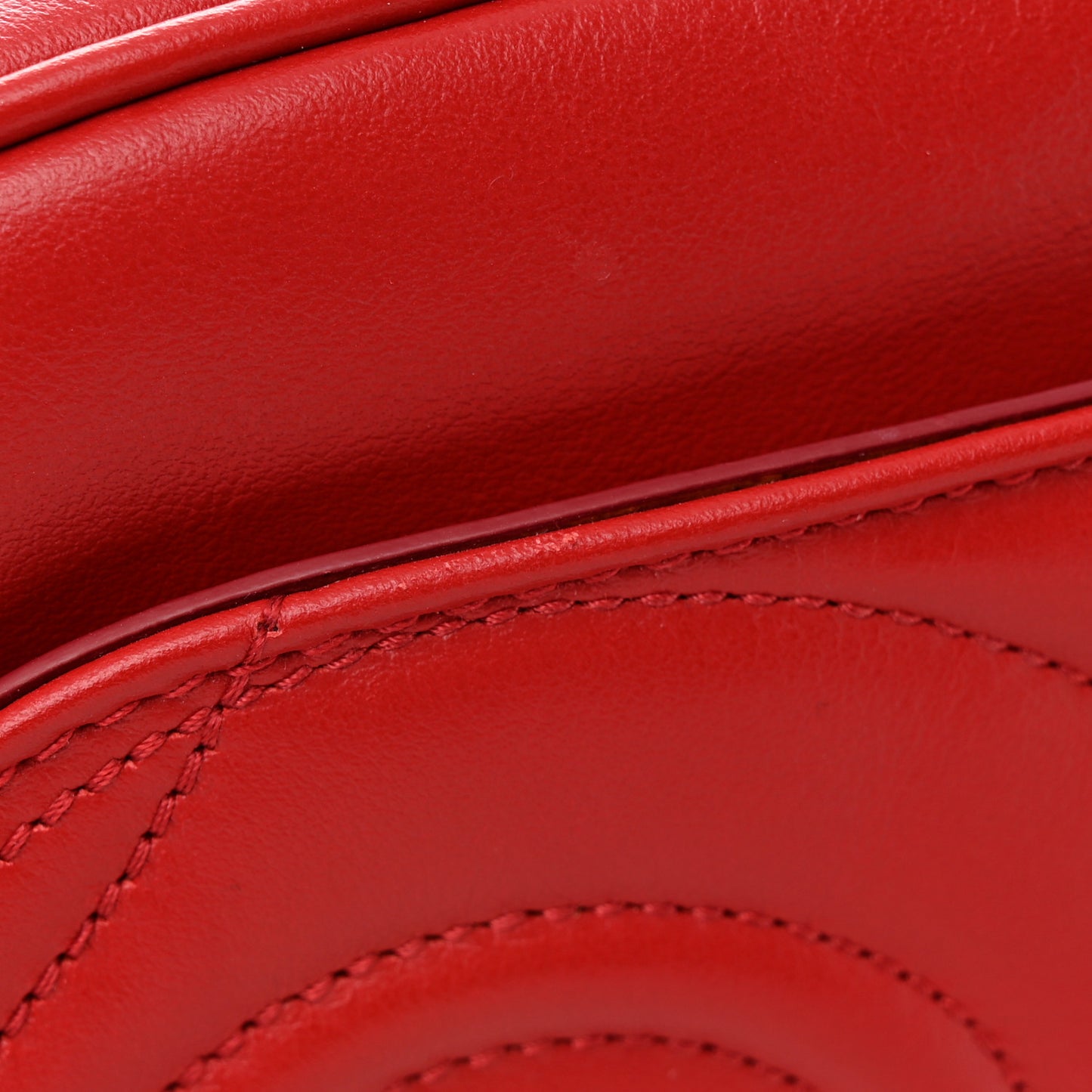 Calfskin Quilted Gancini Camera Bag Red