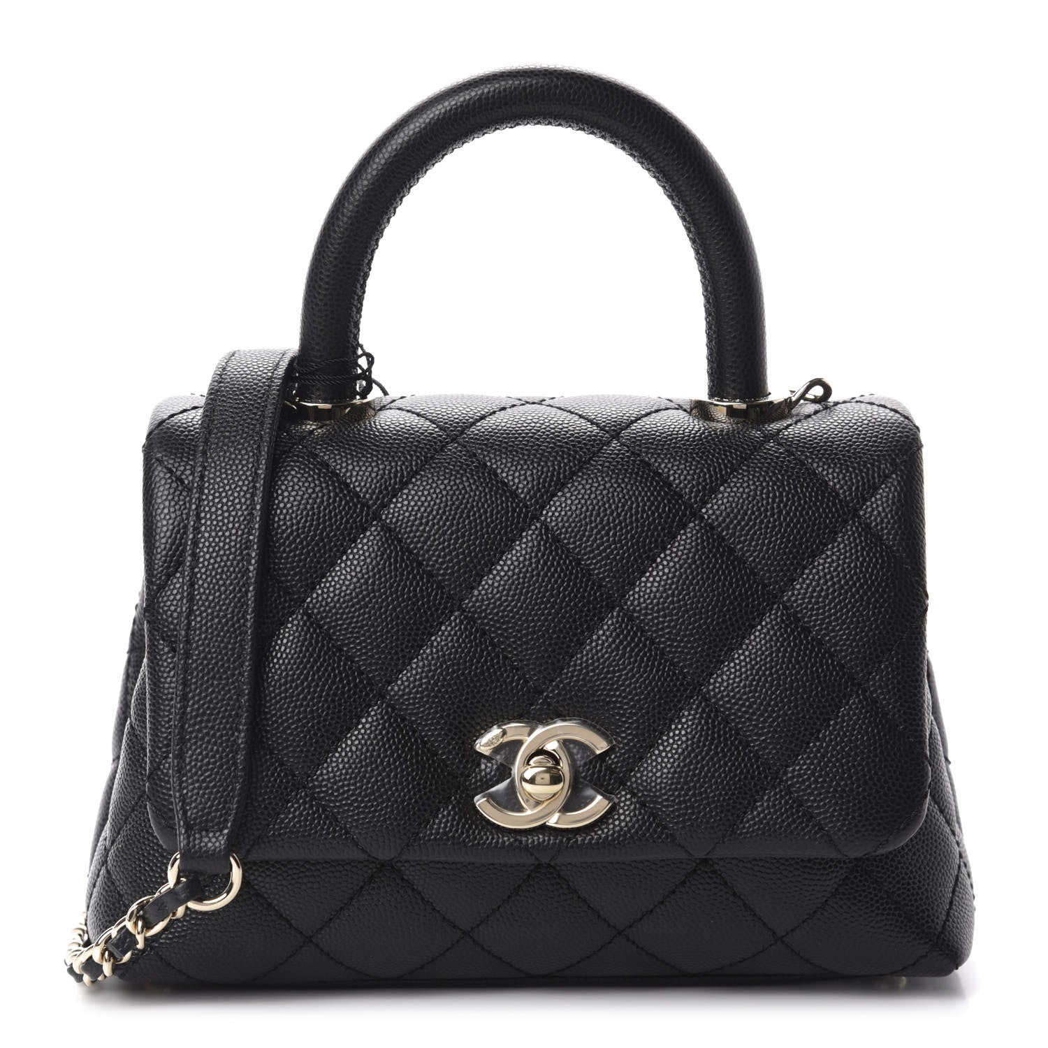 Chanel Caviar Quilted Extra Mini Coco Handle Flap Black 1 of 10