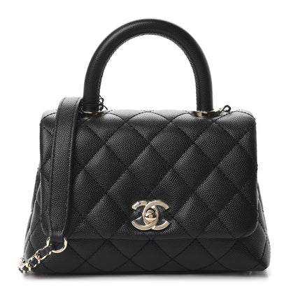 Chanel Caviar Quilted Extra Mini Coco Handle Flap Black 1 of 10