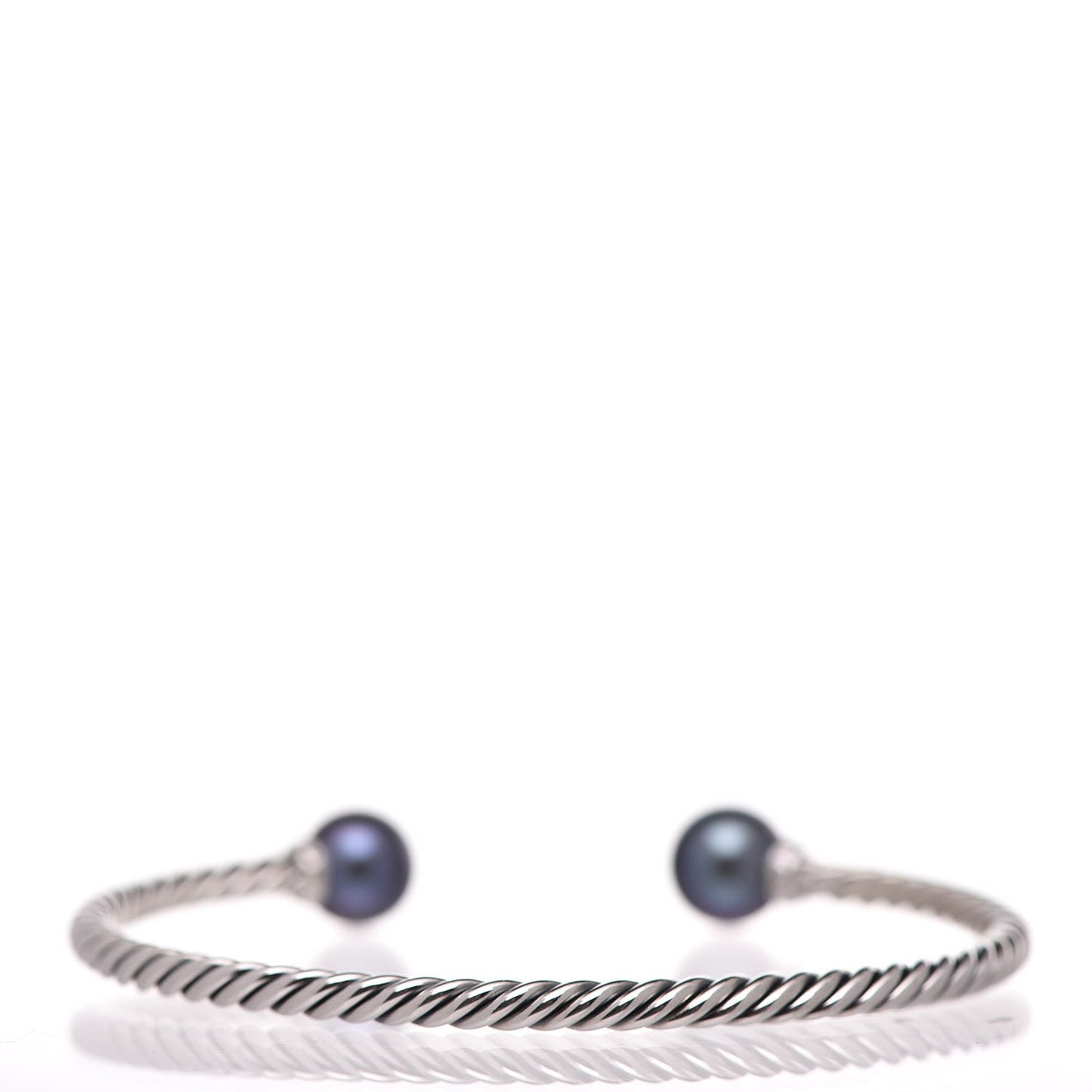 Sterling Silver Diamond Tahitian Pearl 9mm Solari Bracelet