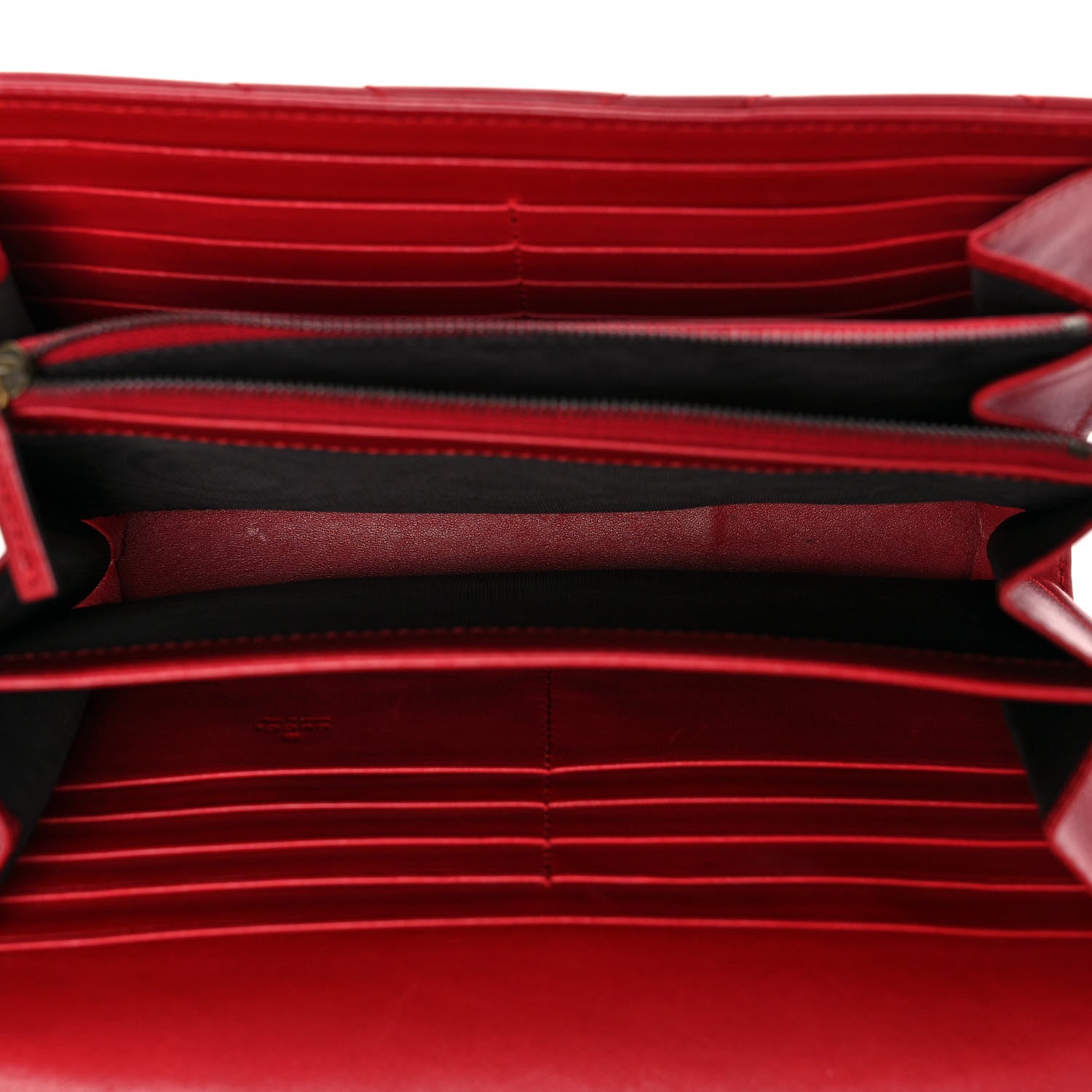 Gucci Calfskin Matelasse GG Marmont Chain Wallet Hibiscus Red 5 of 9