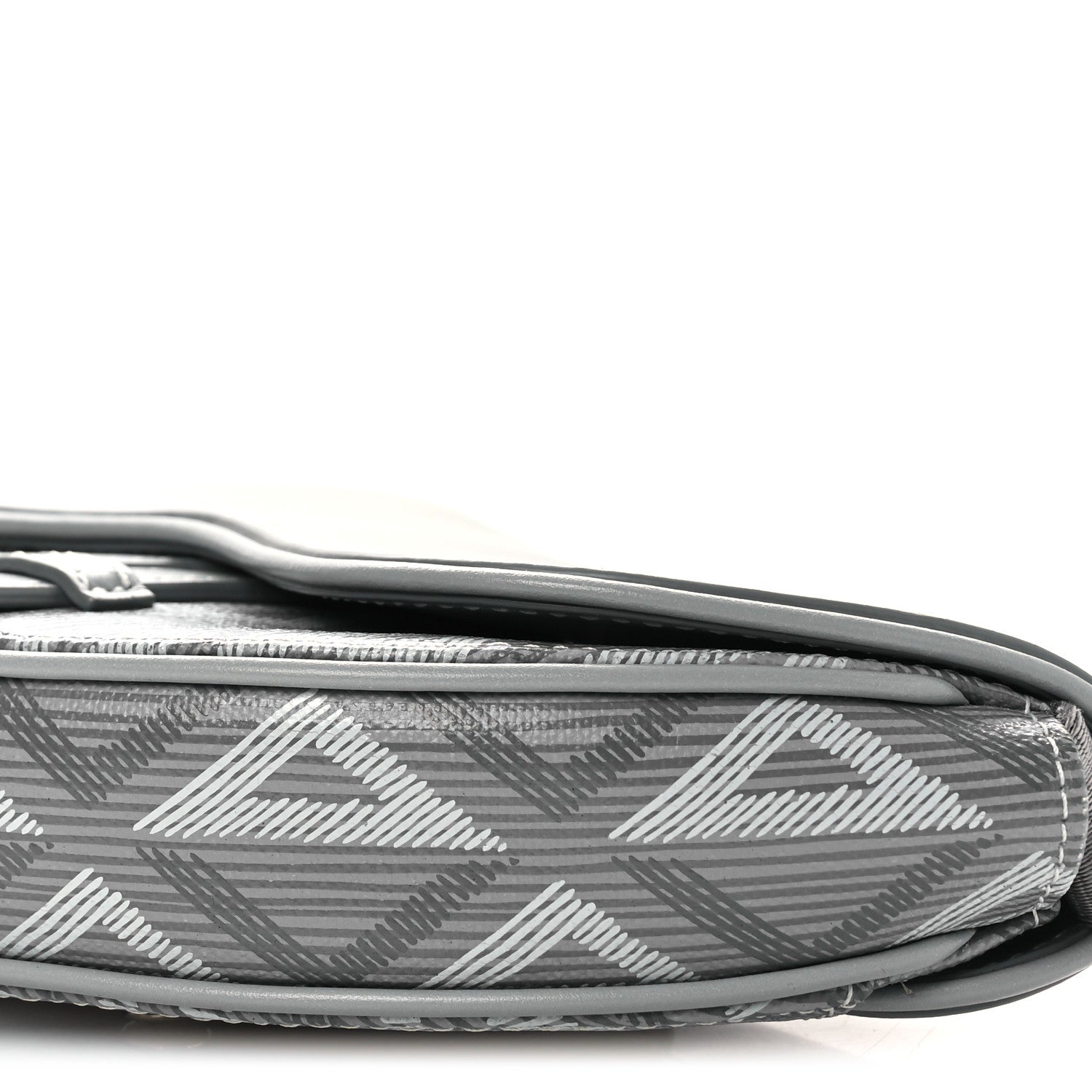 Christian Dior Coated Canvas CD Diamond Mens Mini Saddle Bag Grey 8 of 10
