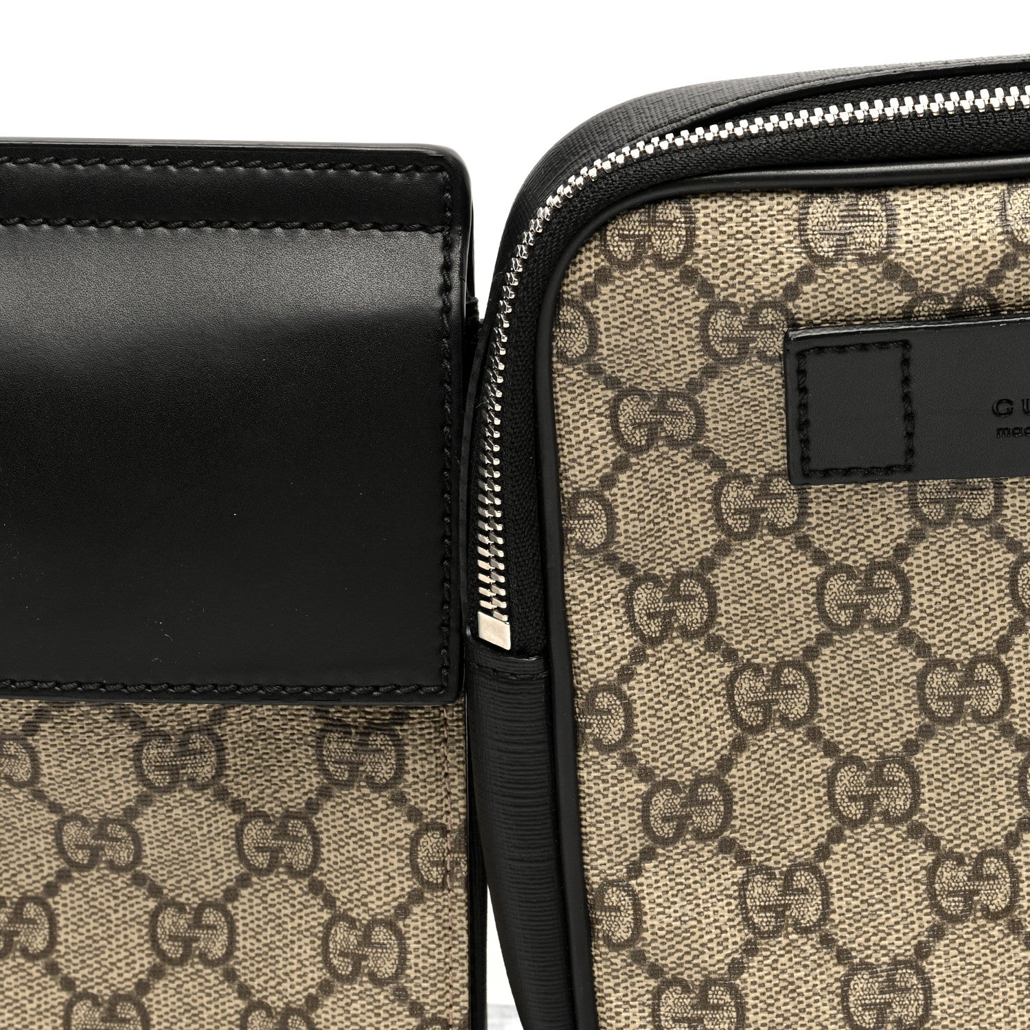 Gucci GG Supreme Monogram Web Belt Bag Black 9 of 11