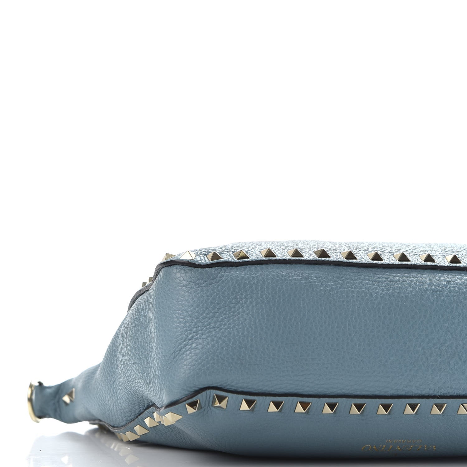 Valentino Garavani Pebbled Calfskin Small Rockstud Flip-Lock Messenger Bag Light Blue 6 of 8