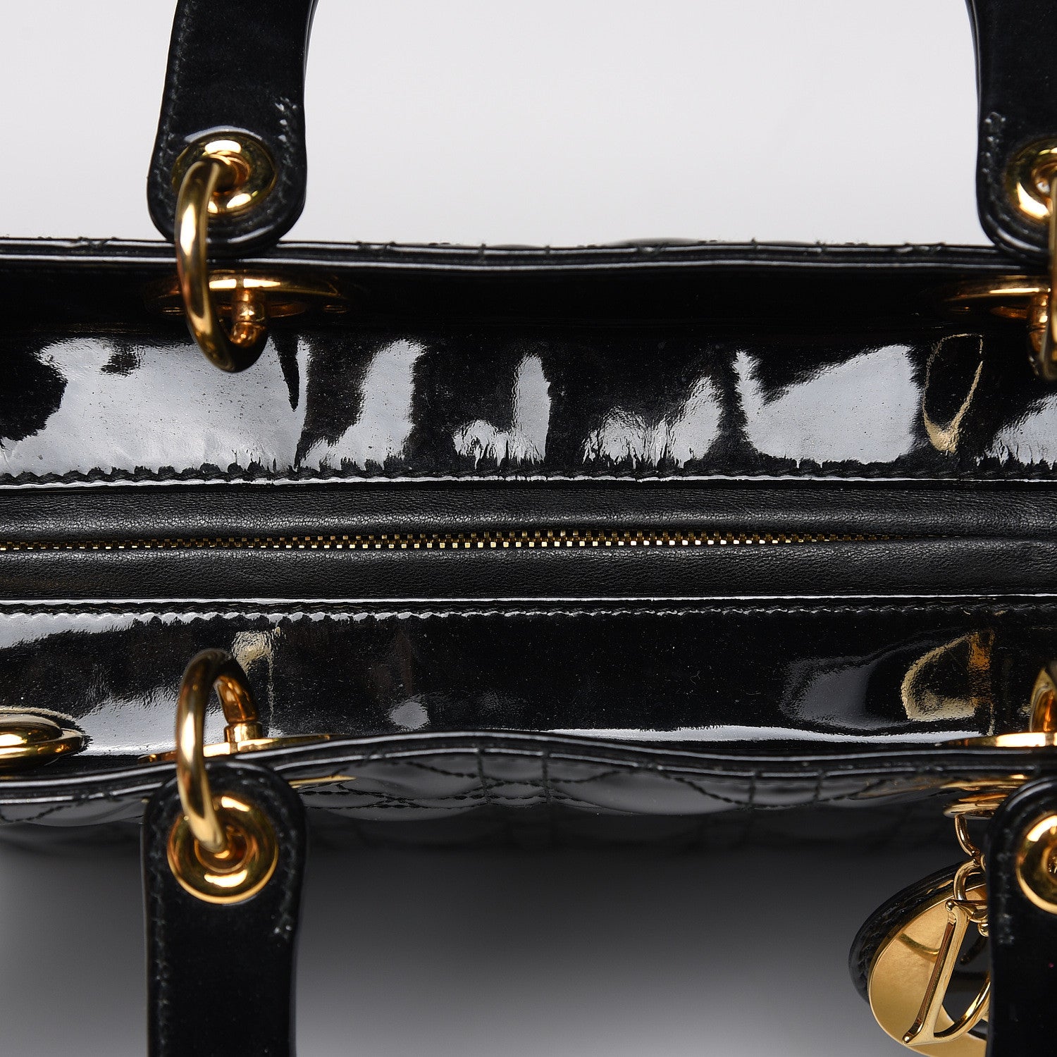 Christian Dior Patent Cannage Large Lady Dior Black 13 of 13