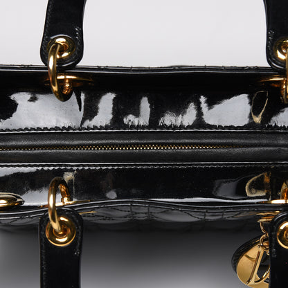 Christian Dior Patent Cannage Large Lady Dior Black 13 of 13