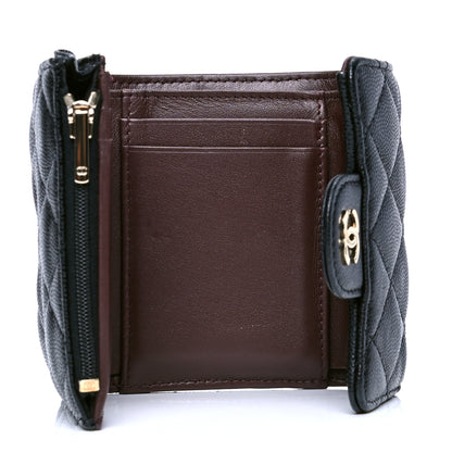 Chanel Caviar Quilted Compact Flap Wallet Black 4 of 4