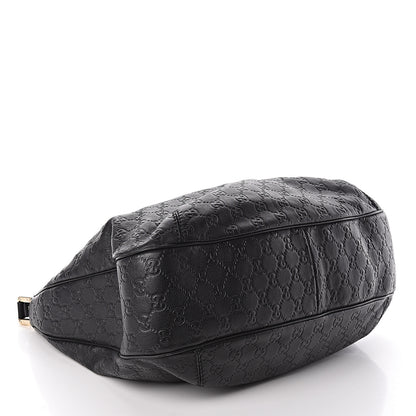 Gucci Guccissima Large New Ladies Web Hobo Black 4 of 10