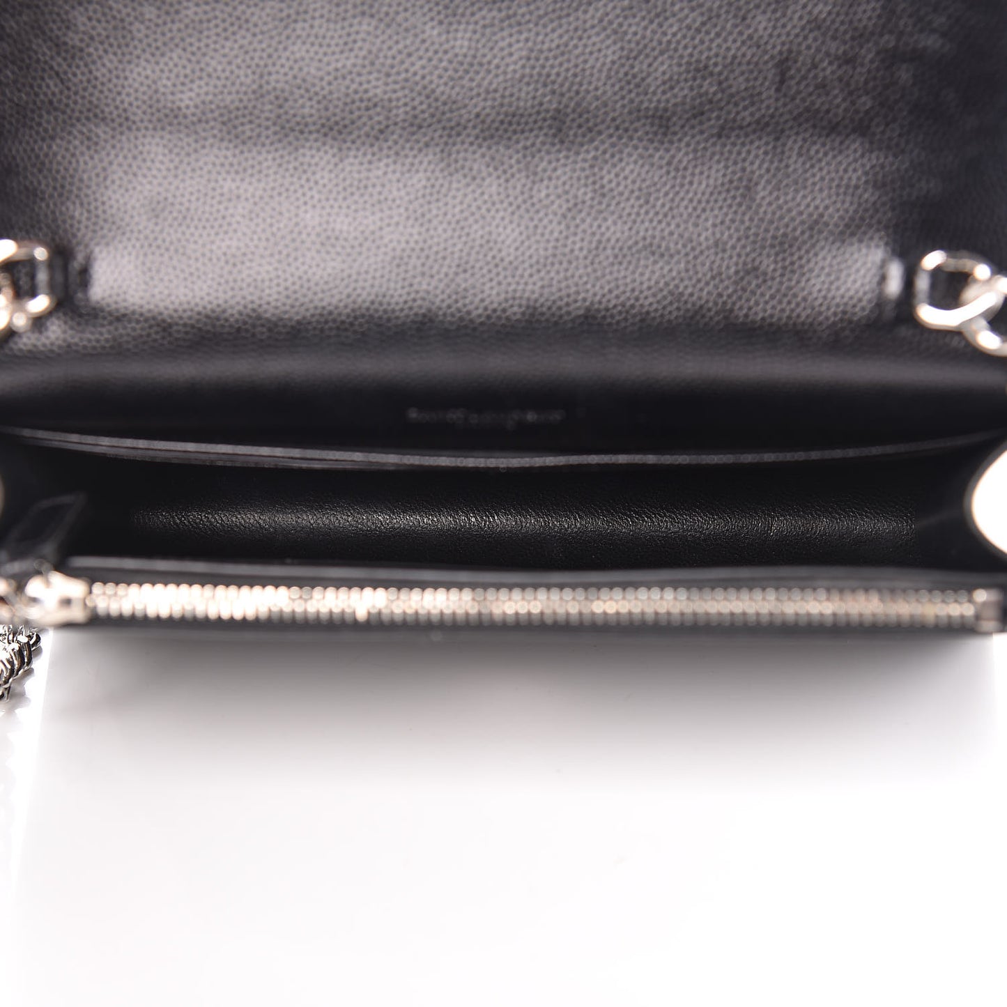 Grain De Poudre Classic Monogram Kate Tassel Chain Wallet Black