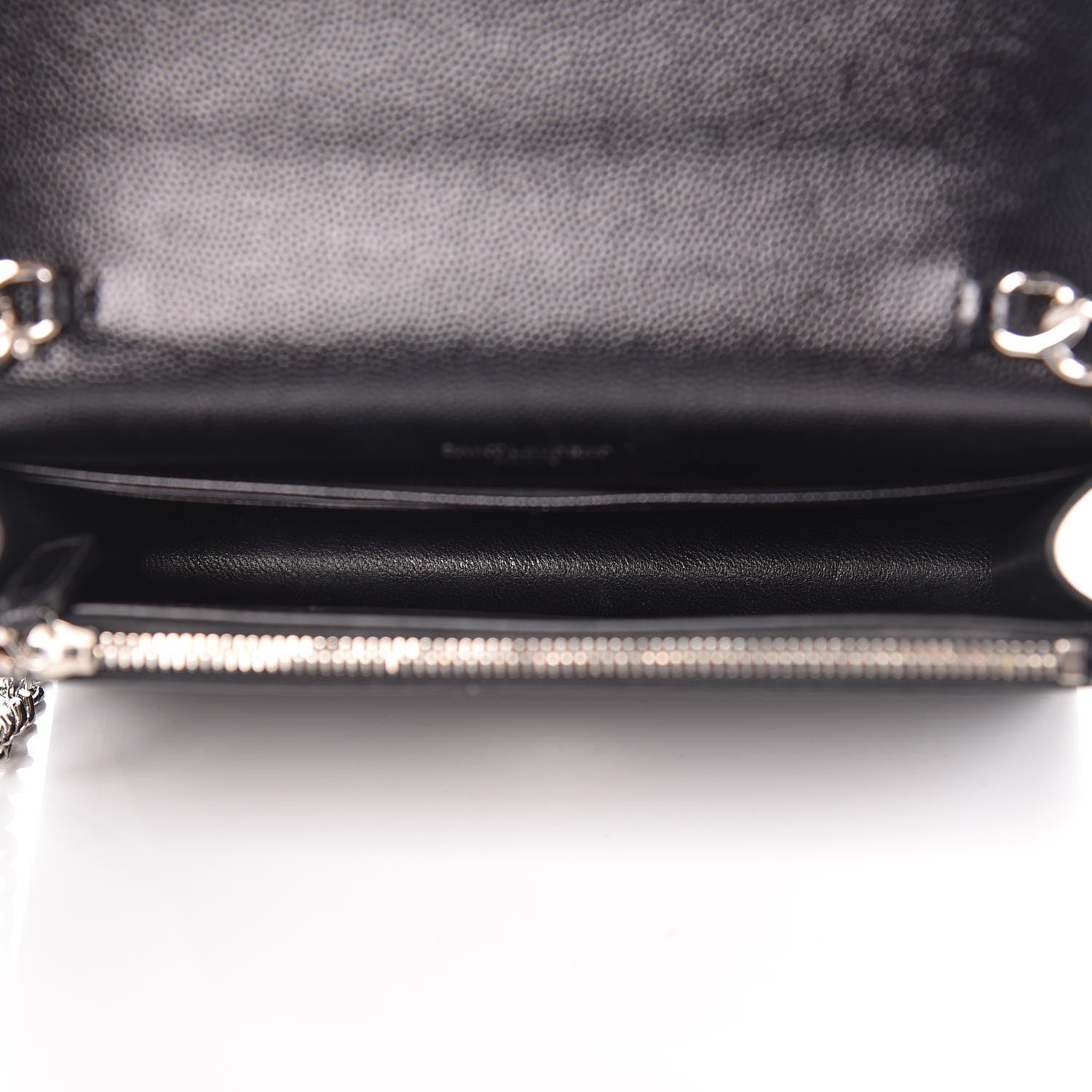 Saint Laurent Grain De Poudre Classic Monogram Kate Tassel Chain Wallet Black 5 of 12