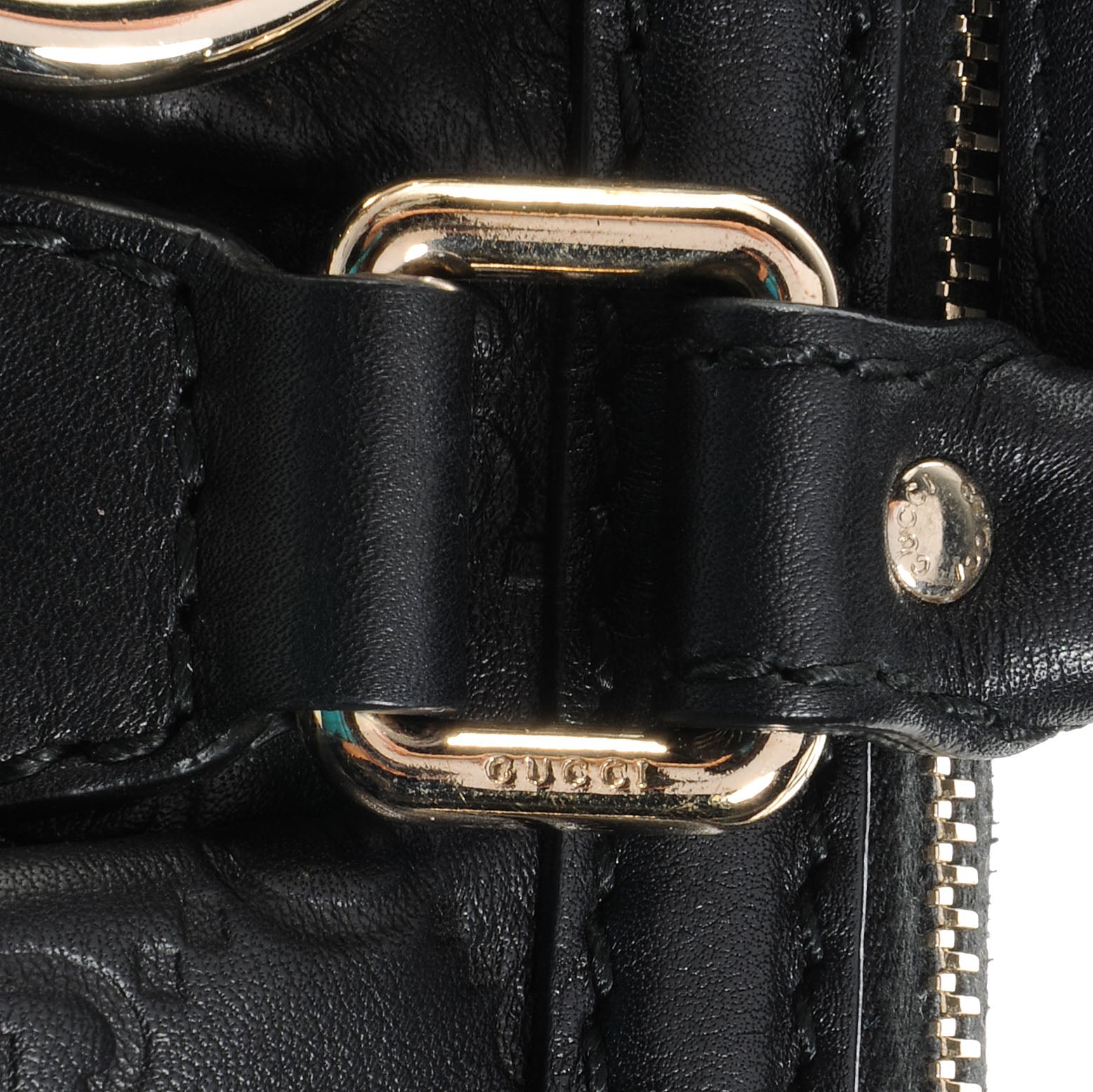 Gucci Guccissima Medium Sukey Top Handle Bag Black 5 of 9