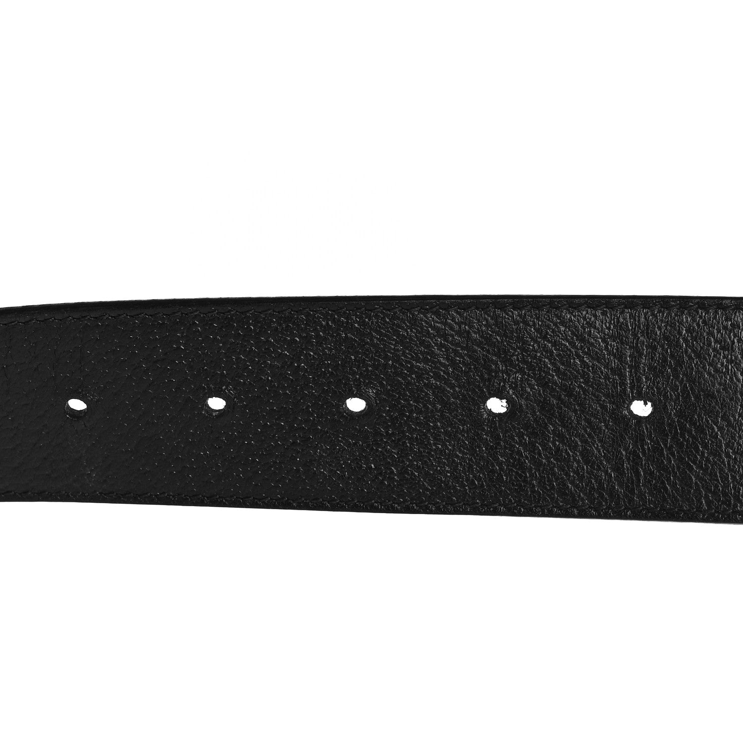 Gucci Textured Dollar Calfskin Nickel Double G 40mm Belt 70 28 Black 5 of 6