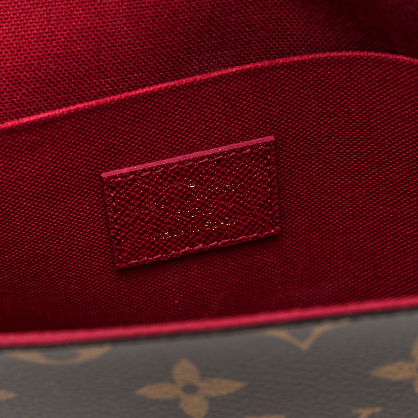 Monogram Pochette Felicie Chain Wallet Fuchsia