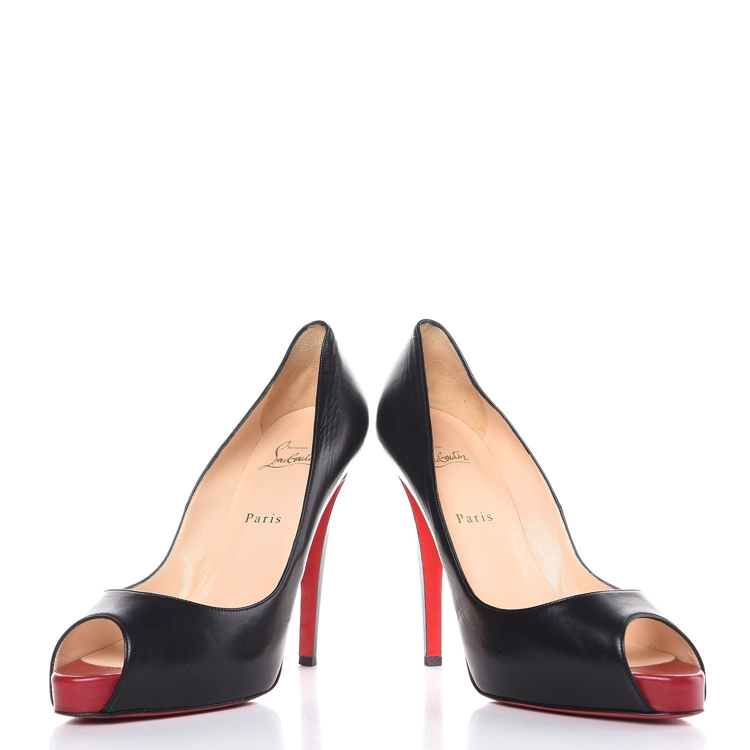 Christian Louboutin Kid Very Prive 120 Pumps 41 Black Red 5 of 13