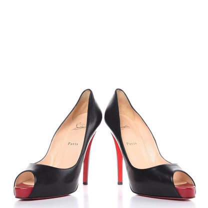 Christian Louboutin Kid Very Prive 120 Pumps 41 Black Red 5 of 13