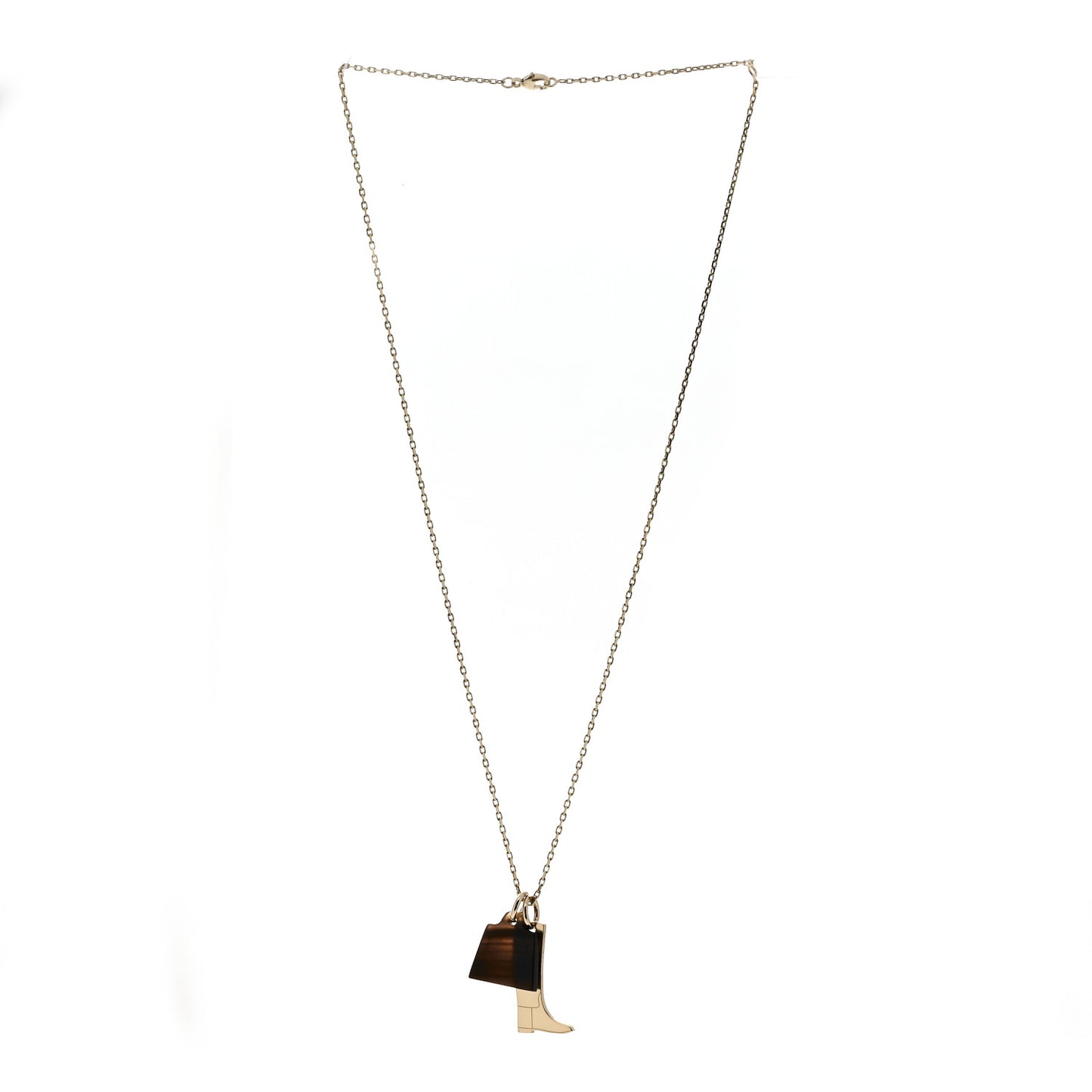 Permabrass Buffalo Horn Amulette Maroquinier PM Pendant Necklace