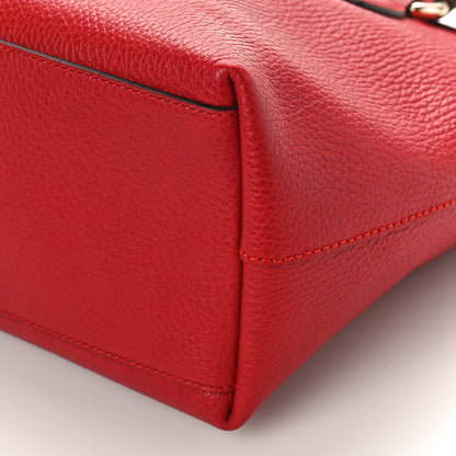 Gucci Dollar Calfskin GG Charm Satchel Red 9 of 10