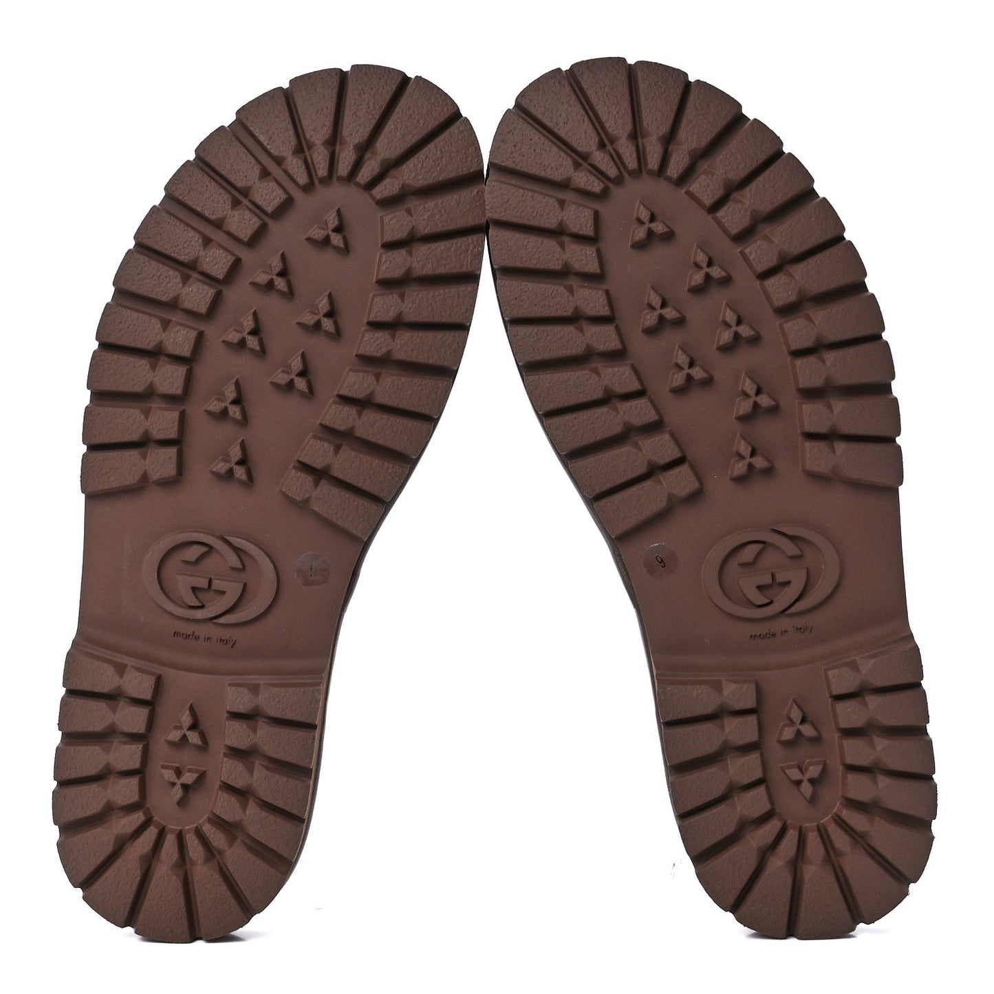 GG Supreme Monogram Granada Kid Mens Horsebit Lug Sole Mules 9 Beige Ebony New Acero