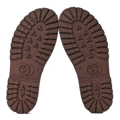 Gucci GG Supreme Monogram Granada Kid Mens Horsebit Lug Sole Mules 9 Beige Ebony New Acero 5 of 9
