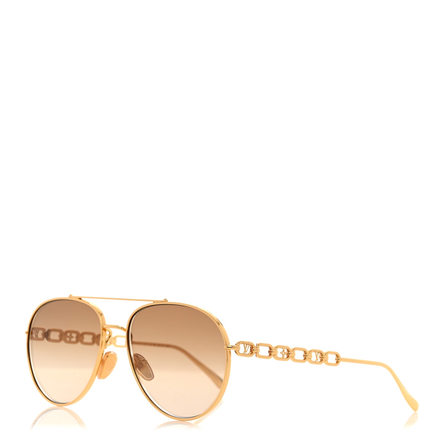 Metal My LV Chain Pilot Sunglasses Z1539W Gold