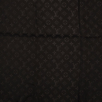 Louis Vuitton Silk Wool Monogram Shawl Black 1 of 5