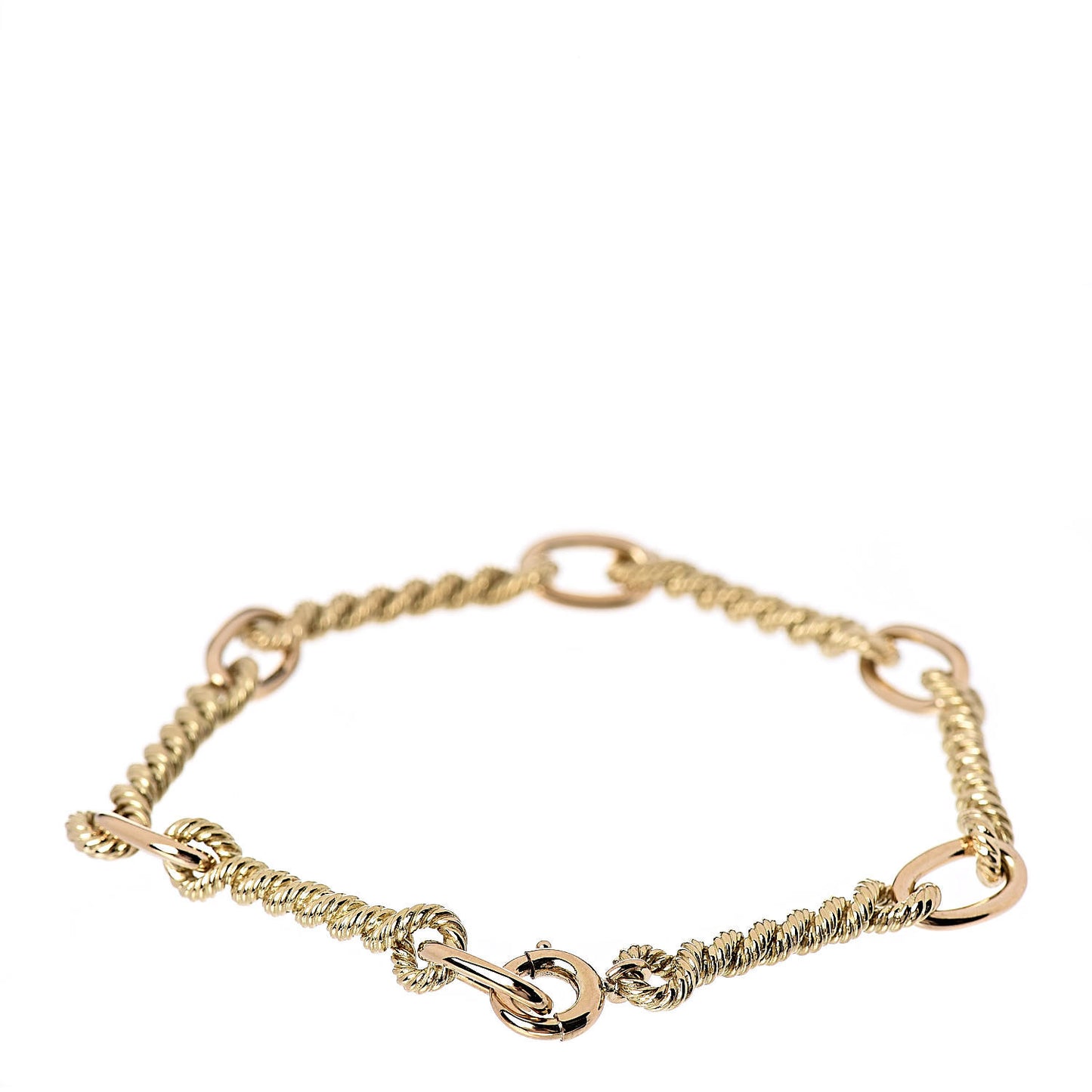 18K Yellow Gold Twist Rope Bracelet