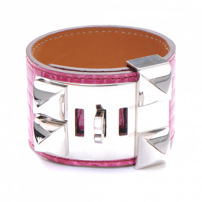 Hermes Alligator Collier De Chien CDC Bracelet Fuchsia Small 3 of 7