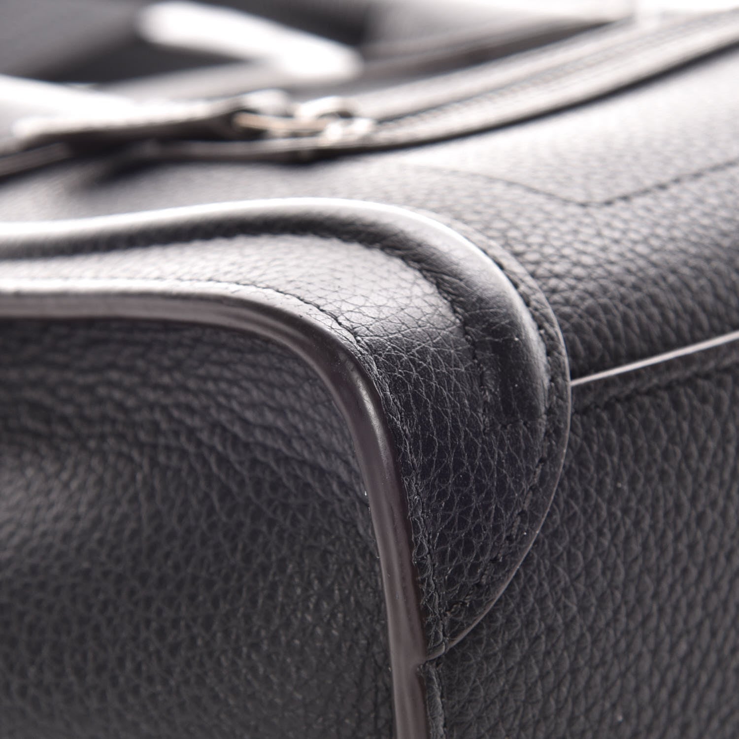 Celine Drummed Calfskin Nano Luggage Black 13 of 16